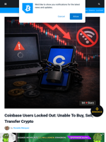 Coinbase Users Locked Out: Unable To Buy, Sell, Or Transfer Crypto | Bitcoinist.com