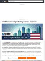 Gate US Launches Spot Trading Services in America - Brave New Coin