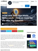 DOGE and SHIB Flips Made Millionaires—Ozak AI Could Be the Next Big Rotation | Live Bitcoin News