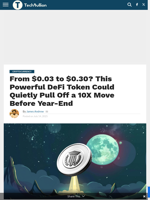 From $0.03 to $0.30? This Powerful DeFi Token Could Quietly Pull Off a 10X Move Before Year-End - TechBullion