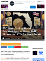 BTC News Today: Florida Proposal Sparks Major Shift: Bitcoin and ETFs for State Funds | Live Bitcoin News