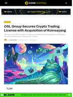 OSL Group Secures Crypto Trading License with Acquisition