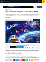 Bybit CEO declares ‘war against Lazarus’ after $1.4B hack