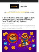 Is Blockchain FX or Based Eggman $GGs the Best Crypto Presale to Buy Right Now? Traders Weigh Options