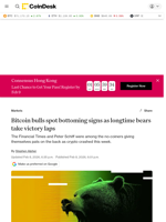 Bitcoin price analysis: BTC surely closer to bottom than top as bears celebrate