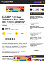 Ripple (XRP) Profit Share Collapses to 58.5% - Could a Major Correction Be Looming?