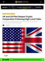 UK and US Plan Deeper Crypto Cooperation Following High-Level Talks - CoinCentral