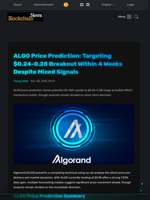 ALGO Price Prediction: Targeting $0.24-0.28 Breakout Within 4 Weeks Despite Mixed Signals - Blockchain.News