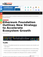 Ethereum Foundation Outlines New Strategy to Accelerate Ecosystem Growth - The Crypto News Wire