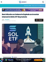 Best Altcoins on Solana to Explode as Investor Interest in $SOL ETF Skyrockets