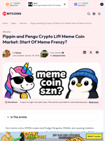 Pippin and Pengu Crypto Lift Meme Coin Market: Start Of Meme Frenzy? - 99Bitcoins