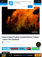 Industry Expert Predicts Complete Bitcoin Collapse, Here’s The Timeframe