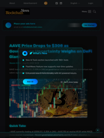 AAVE Price Drops to $308 as Governance Uncertainty Weighs on DeFi Giant - Blockchain.News