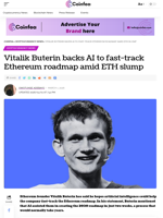 Vitalik Buterin backs AI to fast-track Ethereum roadmap amid ETH slump - Coinfea