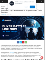 VET Signals Breakout, POL Targets $0.2167, BlockDAG’s $336M Presale & Buyer Battles Gain Traction | Live Bitcoin News