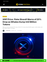 XRP Price: Peter Brandt Warns of 20% Drop as Whales Dump 440 Million Tokens - CoinCentral