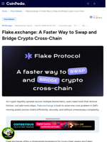 Flake.exchange: A Faster Way to Swap and Bridge Crypto Cross-Chain