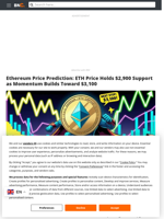 Ethereum Price Prediction: ETH Price Holds $2,900 Support as Momentum Builds Toward $3,100 - Brave New Coin