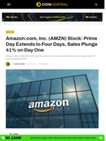 Amazon.com, Inc. (AMZN) Stock: Prime Day Extends to Four Days, Sales Plunge 41% on Day One