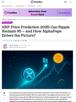 XRP Price Prediction 2025: Can Ripple Reclaim $5 — and How AlphaPepe Enters the Picture? - Coinfea