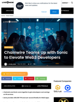 Chainwire Teams Up with Sonic to Elevate Web3 Developers | Live Bitcoin News