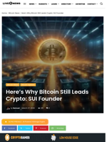 Here's Why Bitcoin Still Leads Crypto: SUI Founder | Live Bitcoin News