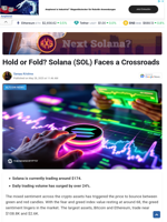 Hold or Fold? Solana (SOL) Faces a Crossroads