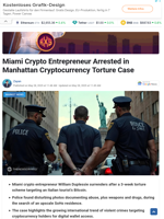 Miami Crypto Entrepreneur Arrested in Manhattan Cryptocurrency Torture Case