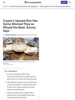 Crypto's Upward Run Has Some Worried They've Missed the Boat, Survey Says