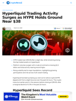 Hyperliquid Activity Surges as HYPE Holds Ground Near $38