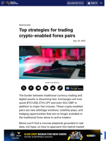 Top strategies for trading crypto-enabled forex pairs