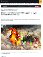 Bitcoin Must Hold $60,000 Next After $2 Trillion Crypto Market Wipeout