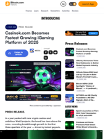 Casinok.com Becomes Fastest Growing iGaming Platform of 2025 – Press release Bitcoin News