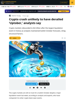 Bullish October Still Likely After Crypto Liquidation Event