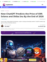 ChatGPT Predicts the 2026 Price of XRP, Solana and Shiba Inu