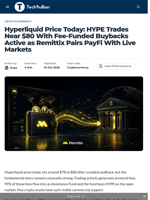 Hyperliquid Price Today: HYPE Trades Near $80 With Fee-Funded Buybacks Active as Remittix Pairs PayFi With Live Markets - TechBullion