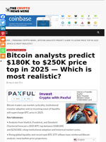 Bitcoin analysts predict $180K to $250K price top in 2025 — Which is most realistic? - The Crypto News Wire