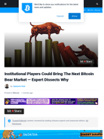 Institutional Players Could Bring The Next Bitcoin Bear Market — Expert Dissects Why | Bitcoinist.com
