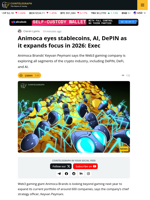 Animoca Brands Expands Investment Scope Heading Into 2026