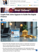 Crypto Dad Joins Sygnum to Guide the Digital Finance