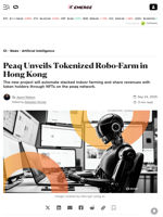 Peaq Unveils Tokenized Robo-Farm in Hong Kong - Decrypt