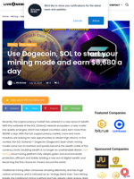 Use Dogecoin, SOL to start your mining mode and earn $8,680 a day | Live Bitcoin News