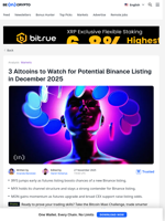 New Binance Listing Picks: These 3 Coins Could Be Next