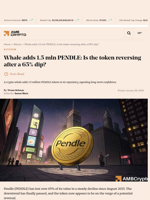 Whale adds 1.5 mln PENDLE: Is the token reversing after a 65% dip? - AMBCrypto