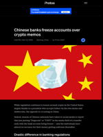 Chinese banks freeze accounts over crypto memos