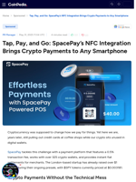 Tap, Pay, and Go: SpacePay’s NFC Integration Brings Crypto Payments to Any Smartphone