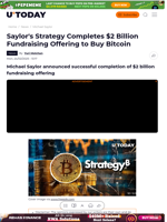 Saylor's Strategy Completes $2 Billion Fundraising Offering to Buy Bitcoin