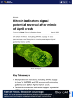 Bitcoin indicators signal potential reversal after mimic of April crash