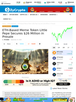 ETH-Based Meme Token Little Pepe Secures $26 Million in Presale