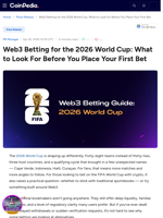 Web3 Betting for the 2026 World Cup: What to Look For Before You Place Your First Bet